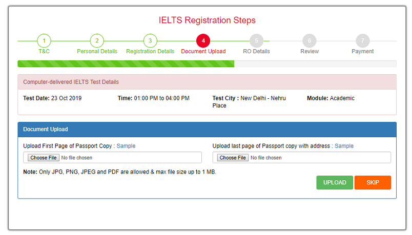 Ielts registration