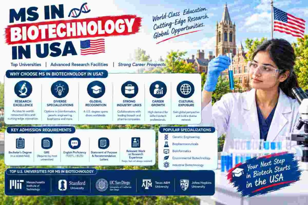 MS in Biotechnology in USA