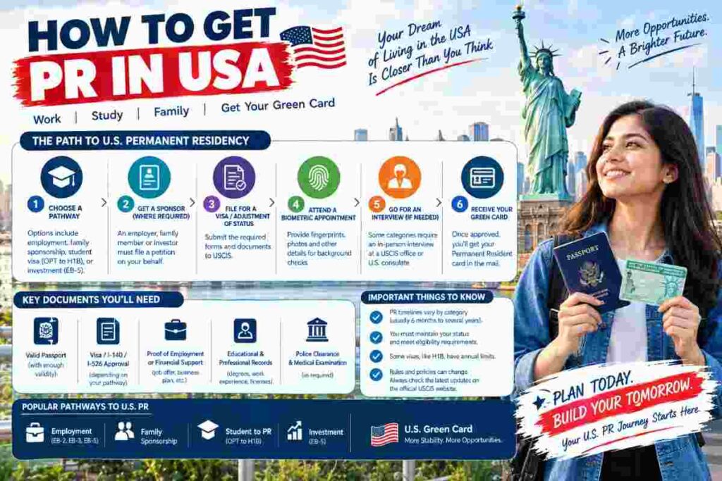 How to get PR in USA