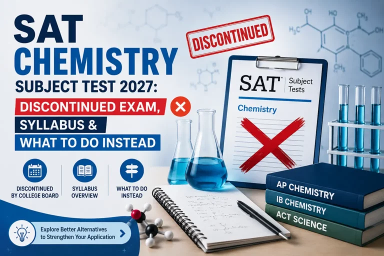 SAT Chemistry Subject Test 2027: Discontinued Exam, Syllabus & What to Do Instead
