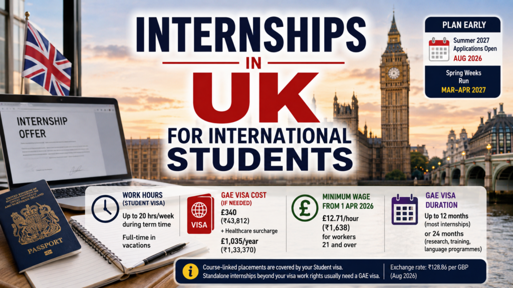 Internships in UK for International Students