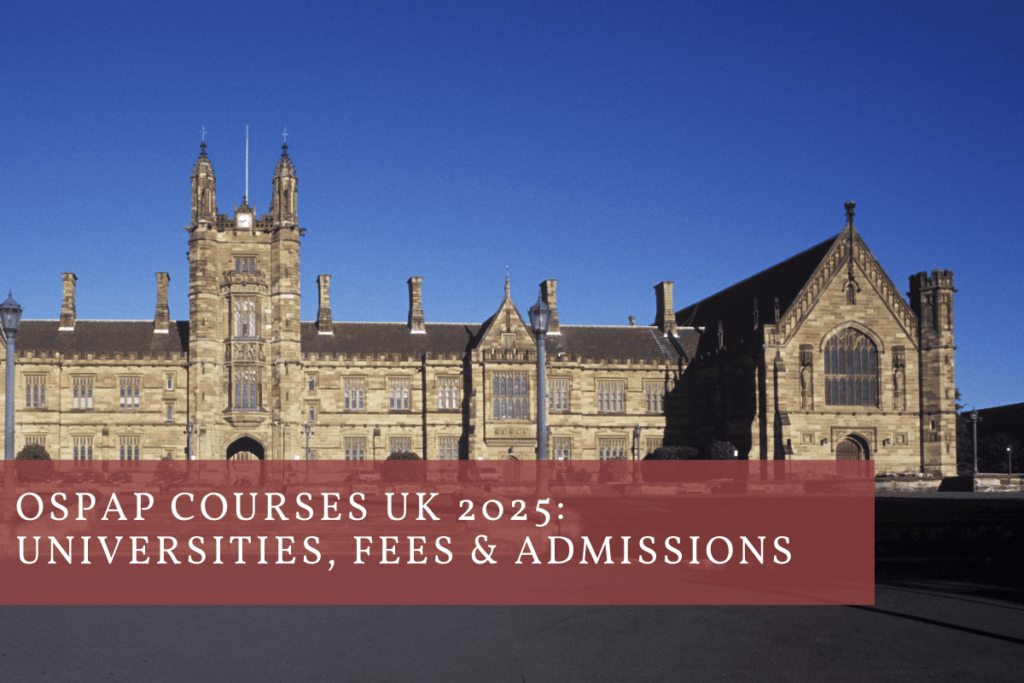 OSPAP Course in UK for Indian Students