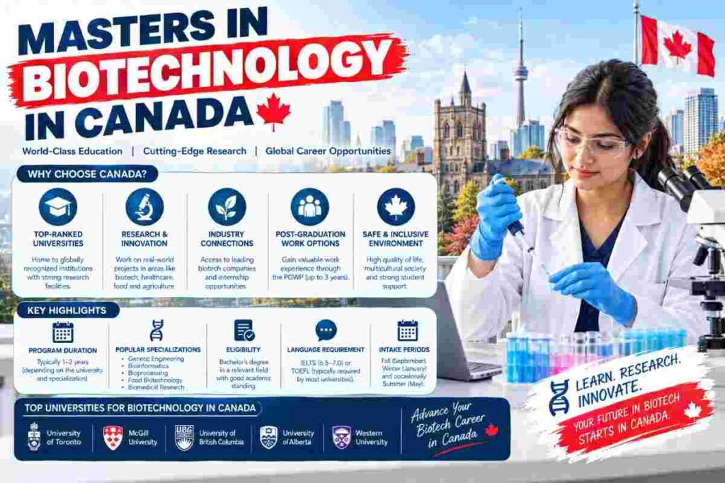 Masters in Biotechnology in Canada