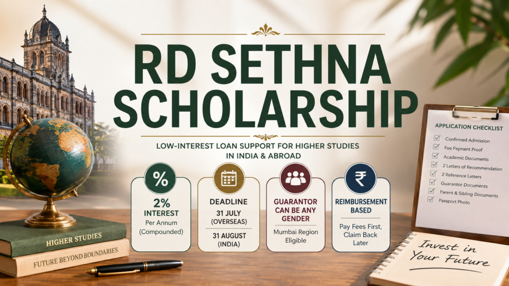 RD Sethna scholarship