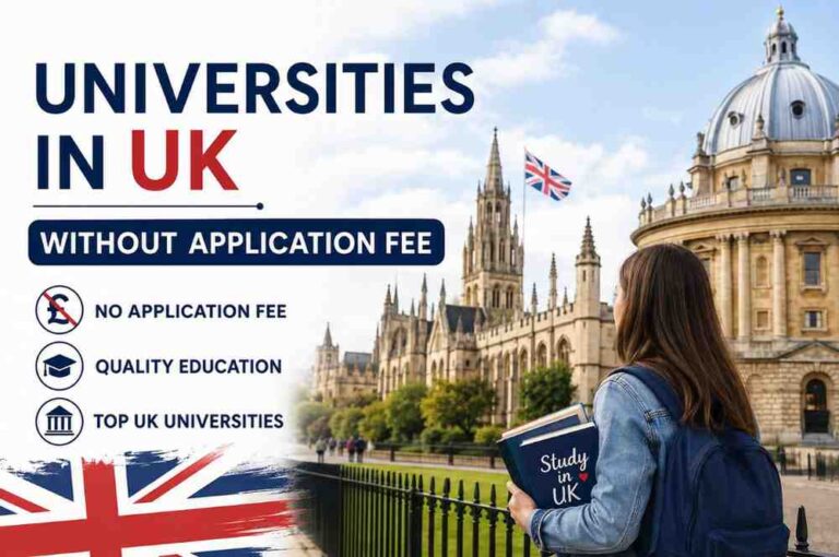 Universities in UK Without Application Fee