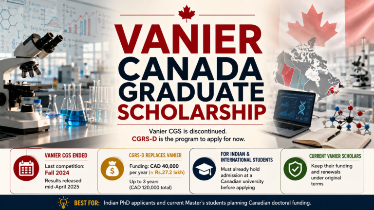 Vanier Canada Graduate Scholarship