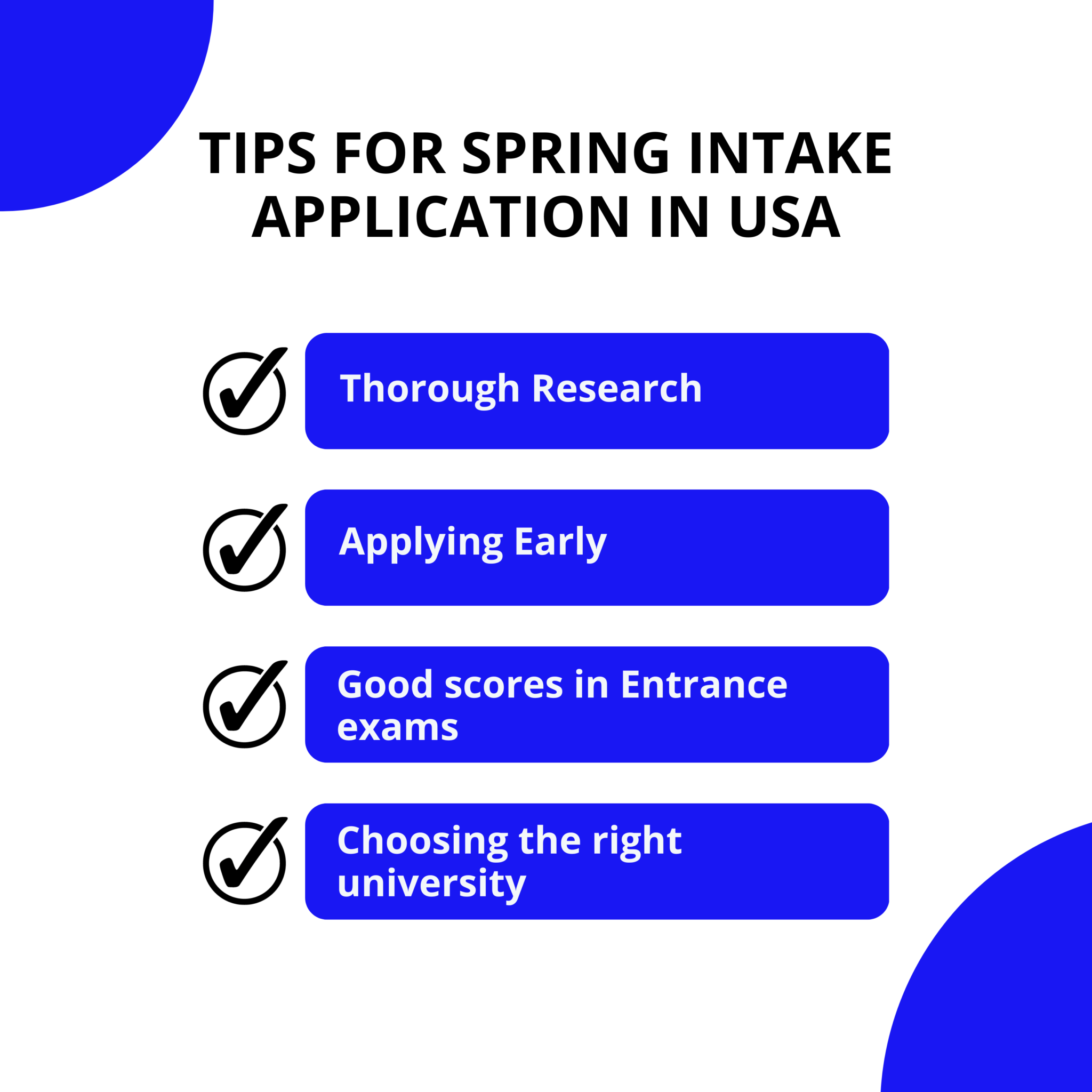 Spring Intake in USA Check Application Deadlines for Jan Intake 2024