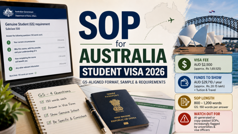 SOP for Australia Student Visa