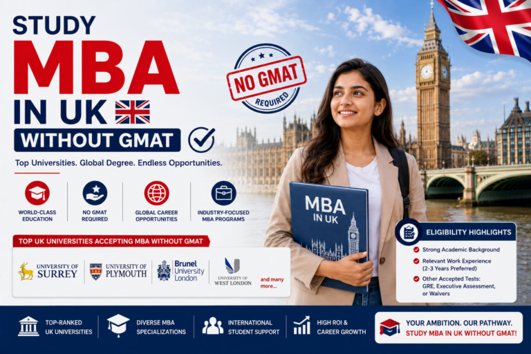 Study MBA in UK Without GMAT: Top Universities, Fees & How to Apply in 2026