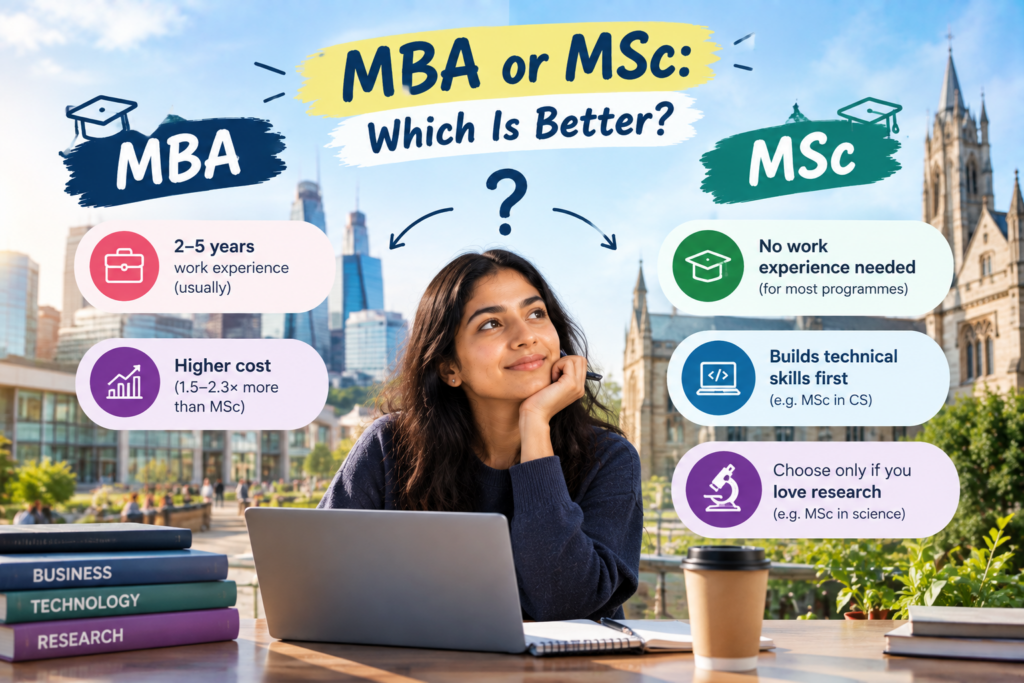 MBA or MSc Which is Better?