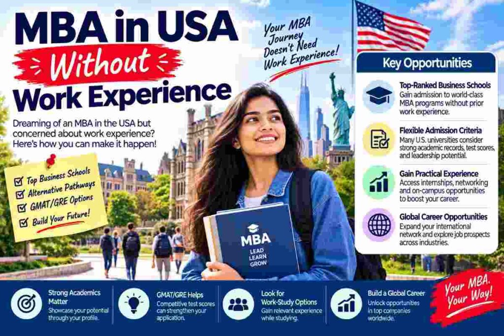 MBA IN USA without work experience