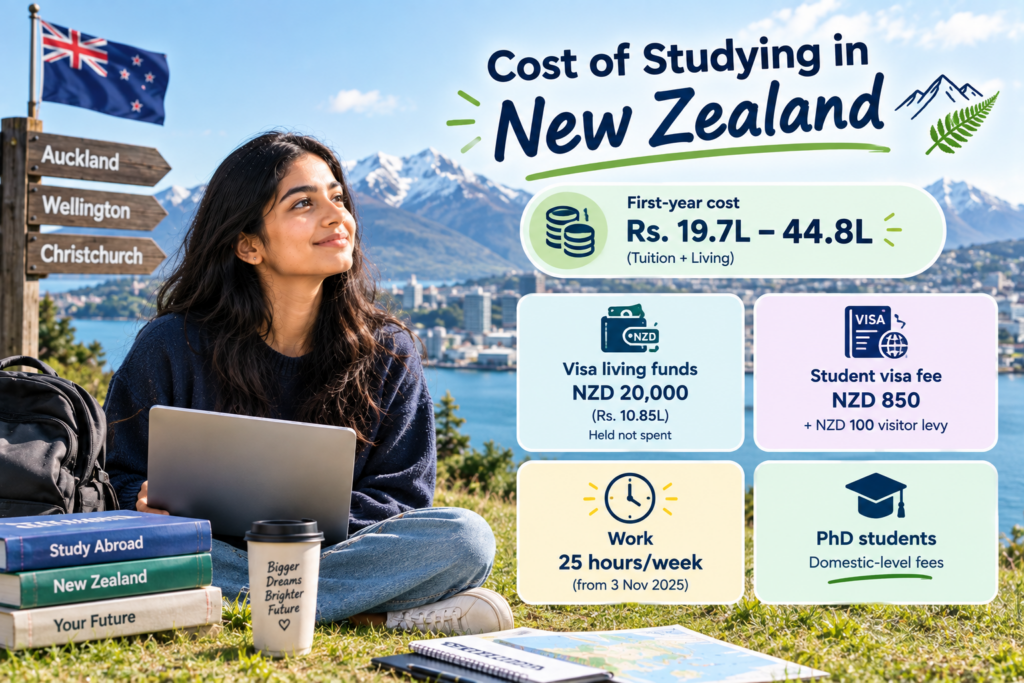 Cost of studying in New Zealand