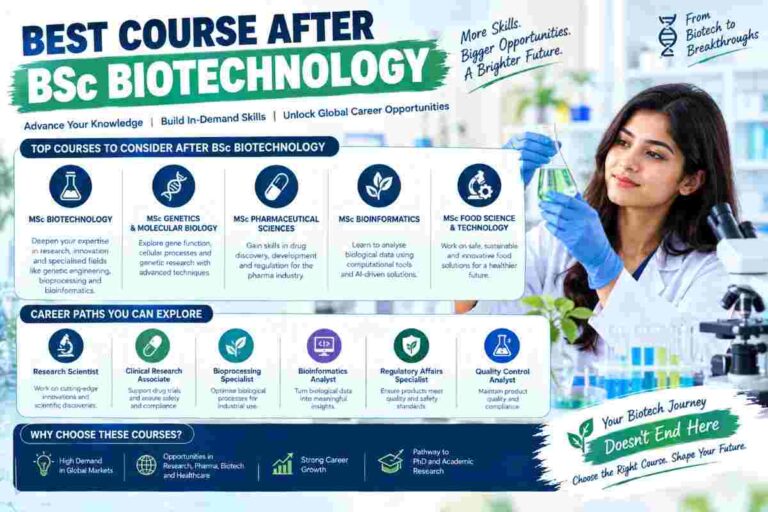 best course after bsc biotechnology