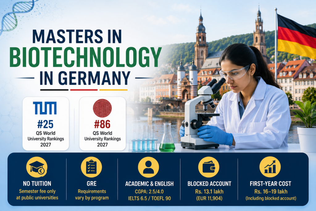 Masters in Biotechnology in Germany