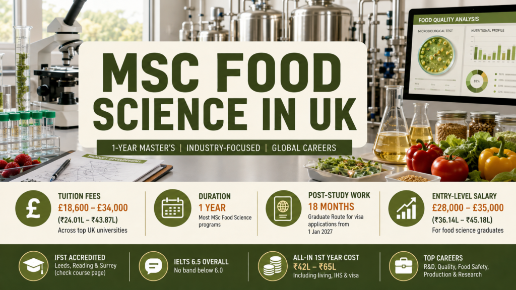 MSc Food Science in UK