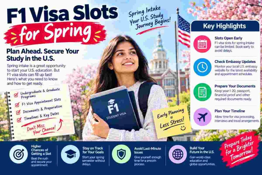F1 Visa Slots for Spring
