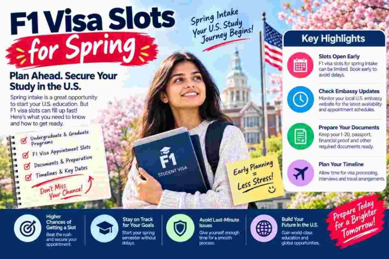F1 Visa Slots for Spring