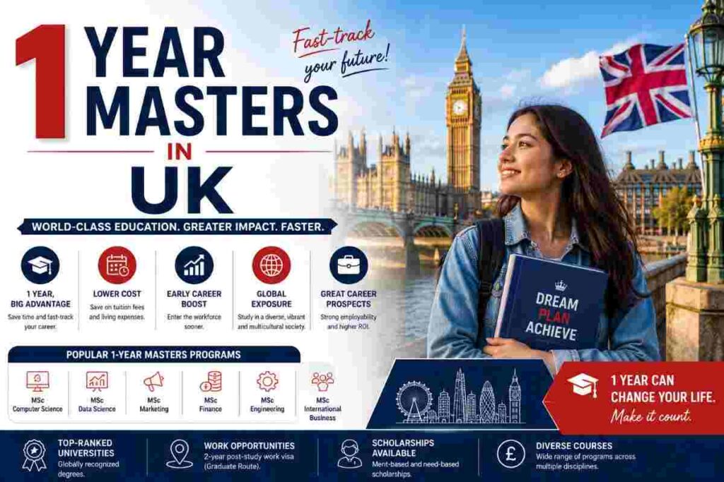 1 Year Masters in UK