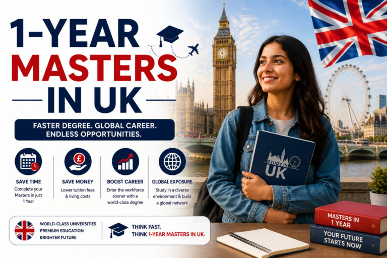 One year masters in UK