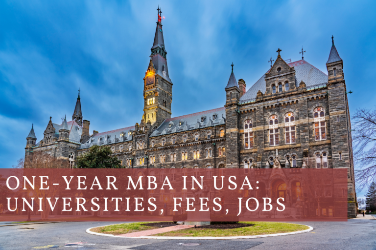 1 year MBA in USA 2025