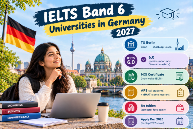 IELTS 6 Band Universities in Germany