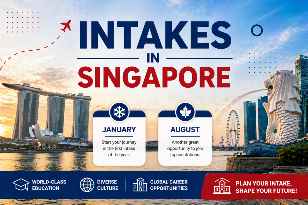 Intakes in Singapore 2026-2027: Dates and Deadlines for Indian Students