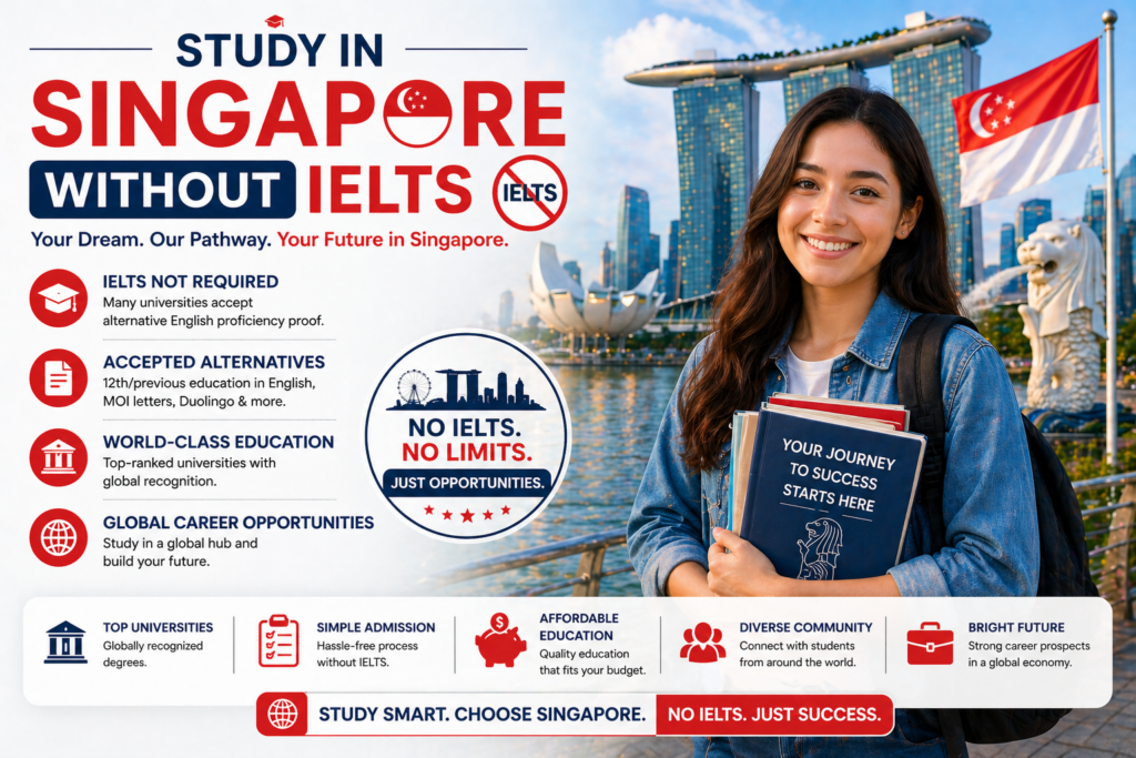 Study in Singapore Without IELTS