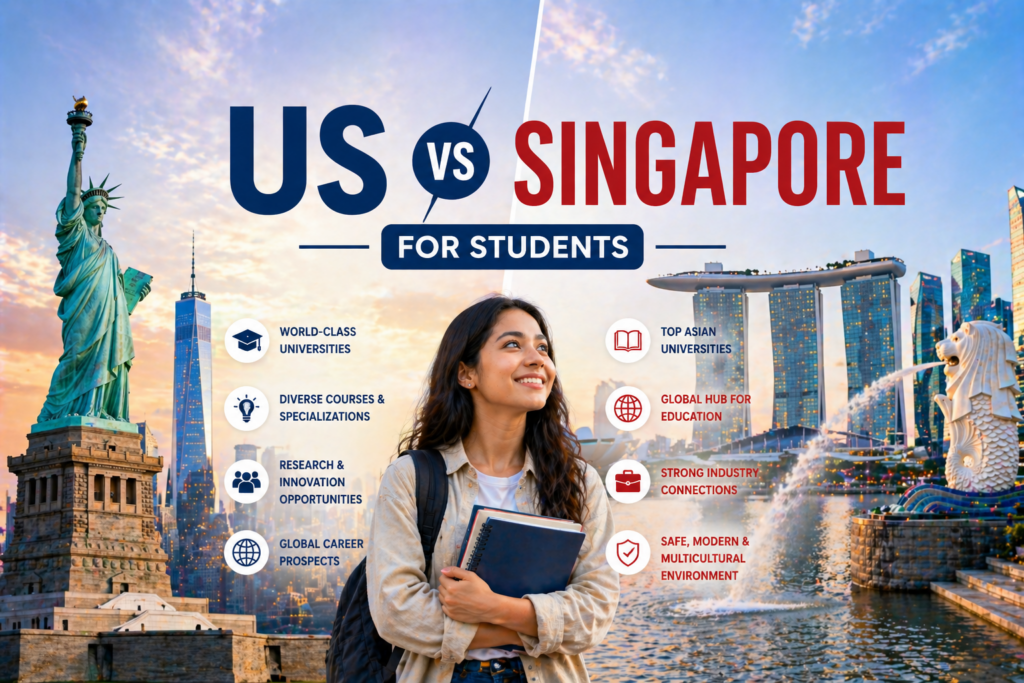 US vs Singapore for Indian Students 2026: Which Country Is Right for You?