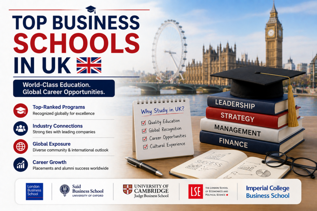 Top Business Schools in UK for Indian Students 2026: Rankings, Fees & Acceptance Rate