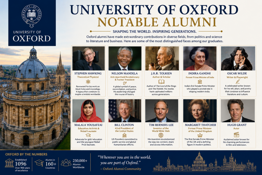 Oxford University Notable Alumni: Famous Graduates Who Inspire Indian Students to Apply