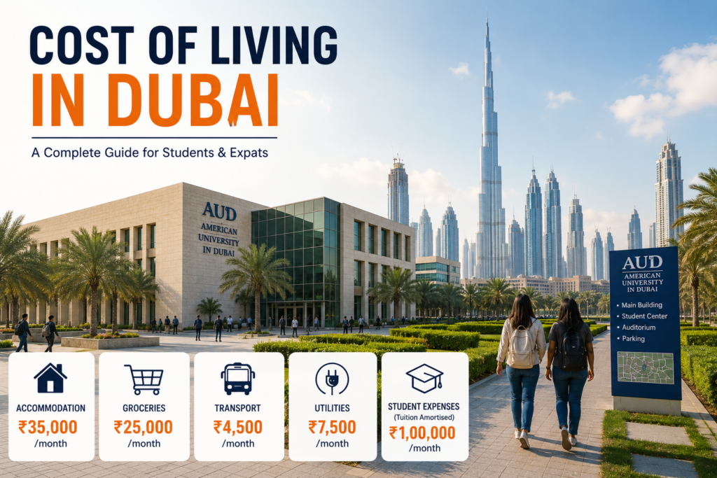 Cost of Living in Dubai for Indian Students 2026: Monthly Expenses & Budget Guide