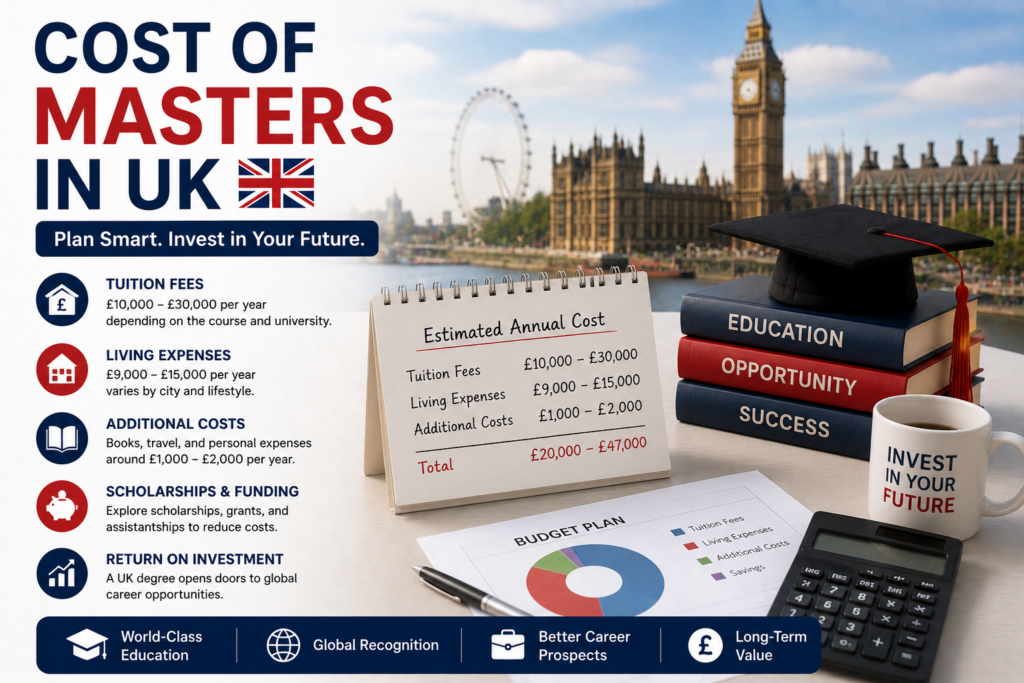 Cost of Masters in UK 2026: Fees and Living Costs in INR