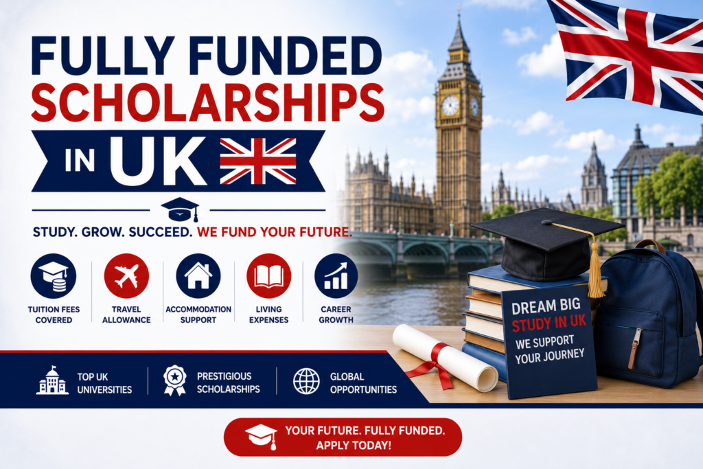 Fully Funded Scholarships in UK for Indian Students in 2026-27