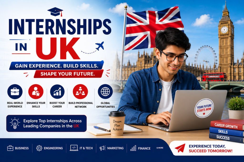 Internships in UK for Indian Students (2026): Paid Roles, Visa Rules & How to Apply