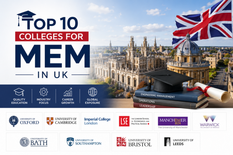 Top 10 Colleges for MEM in UK (2026-27): Fees, Eligibility & Careers for Indian Students