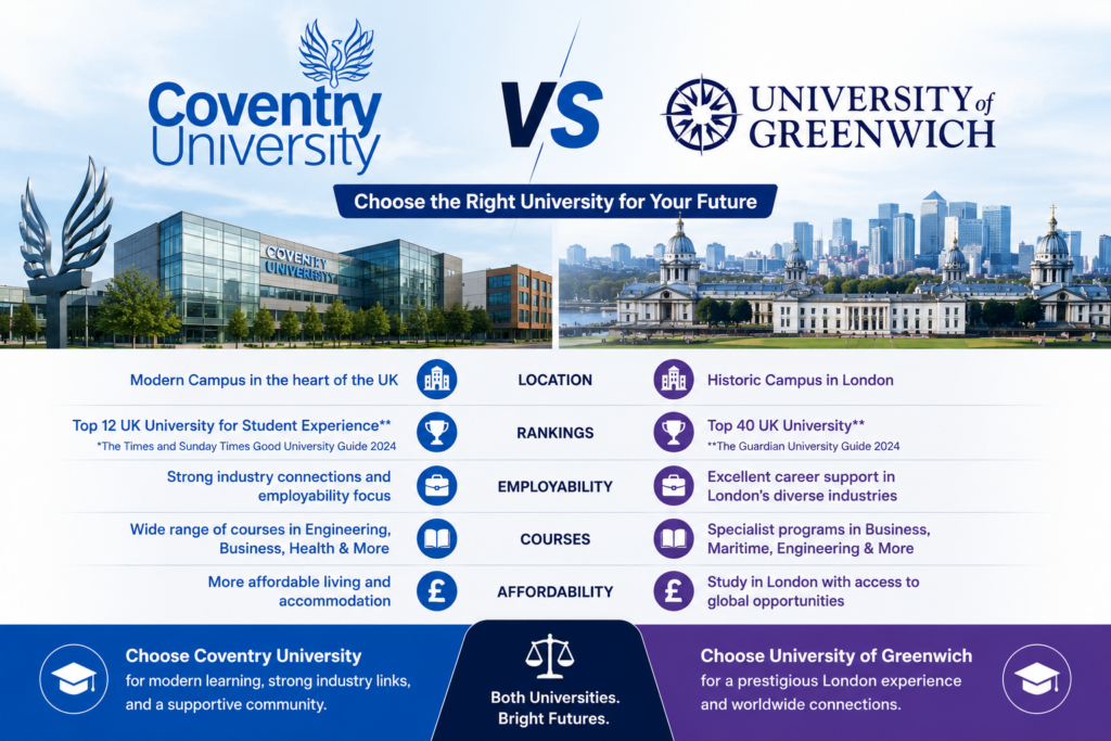 coventry university vs greenwich university