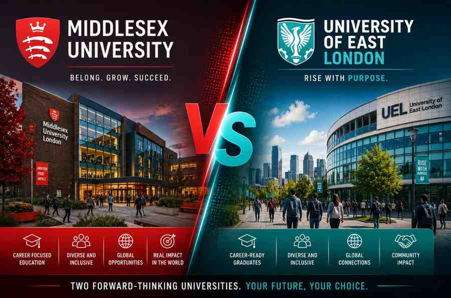 middlesex university vs university of east london