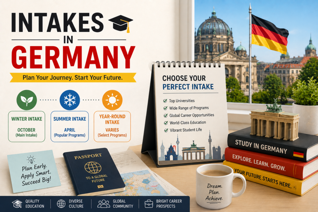 Intakes in Germany 2027-28: Winter & Summer Deadlines, Fees in INR, and Eligibility for Indian Students