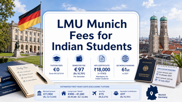 LMU Munich Fees for Indian Students