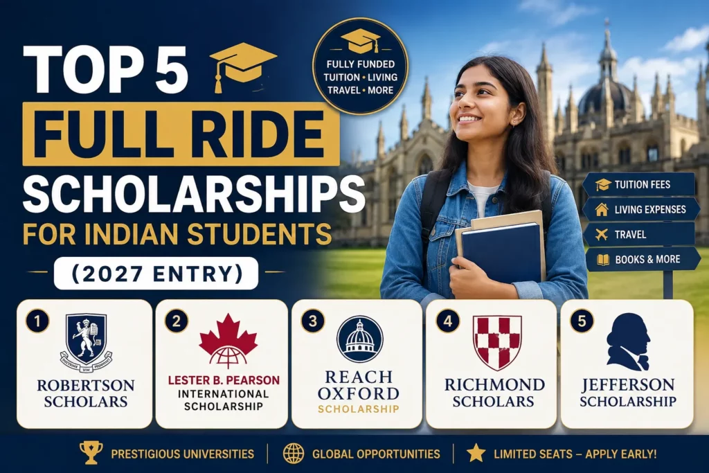 Full ride scholarships for Indian students