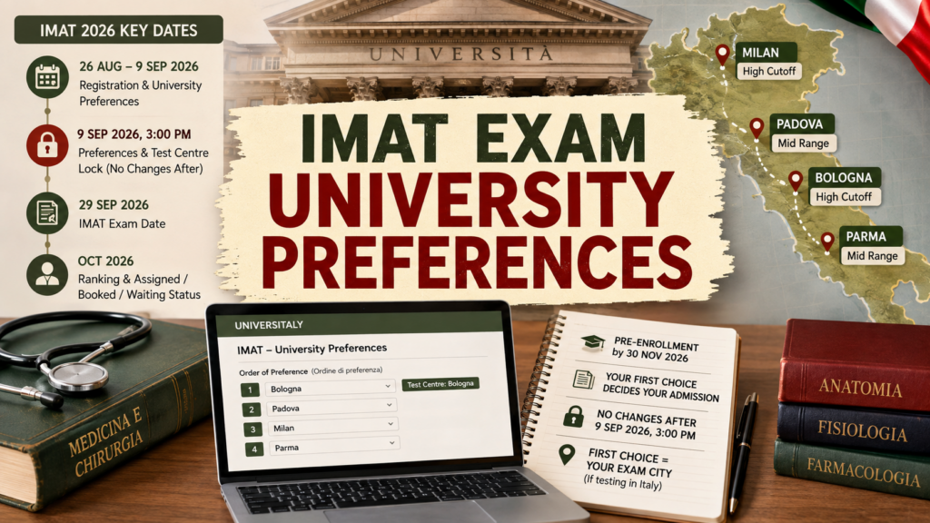 IMAT Exam University Preferences