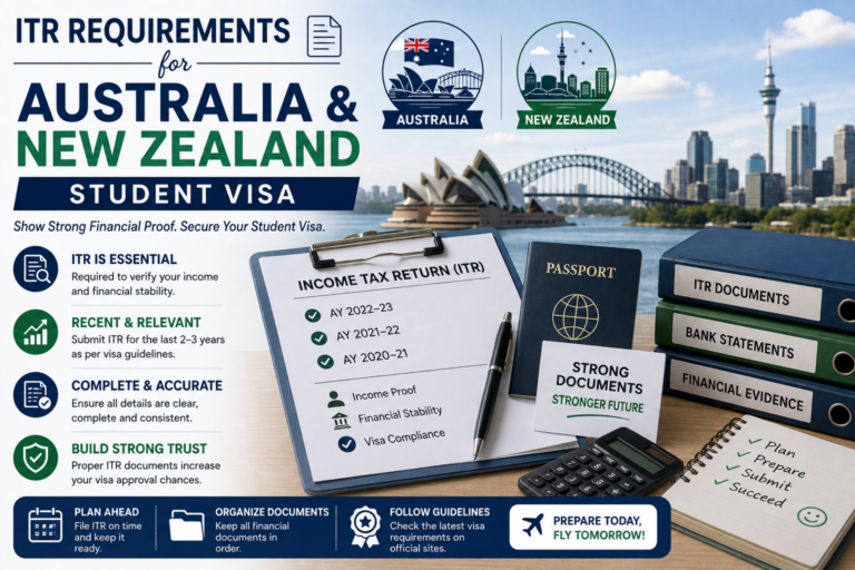 ITR Requirements for Australia & New Zealand Student Visa