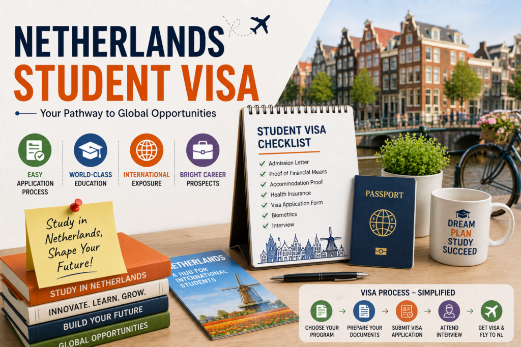 Netherlands Student Visa for Indian Students: 2026-27 Guide to MVV, VVR, Fees and Process