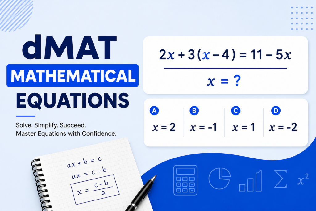 dMAT Mathematical Equations