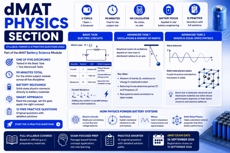 dMAT Physics Section