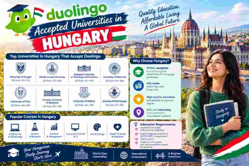 Duolingo Accepted Universities in Hungary