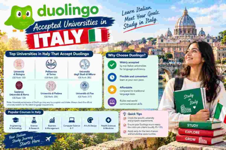 Duolingo Accepted Universities in Italy