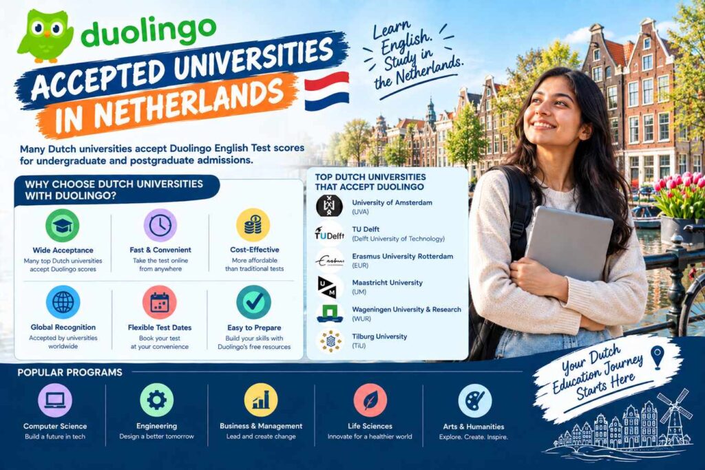 Duolingo Accepted Universities in Netherlands