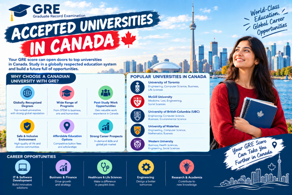 GRE Accepted Universities in Canada