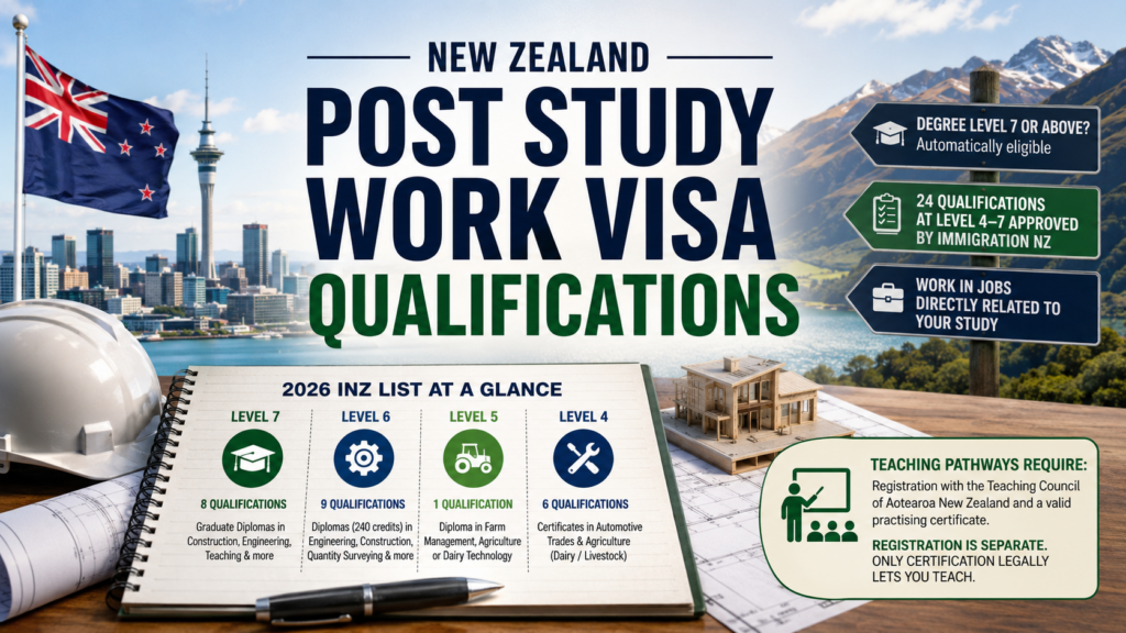 New Zealand Post Study Work Visa Qualifications